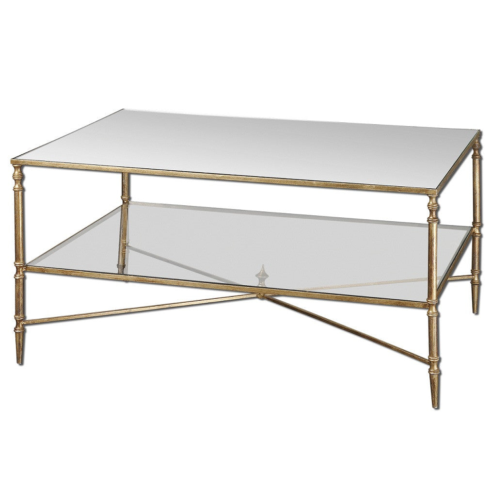 Mirrored Glass Rectangular Coffee Tables