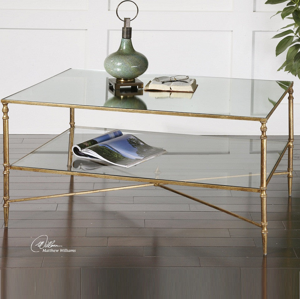 gold leaf coffee table