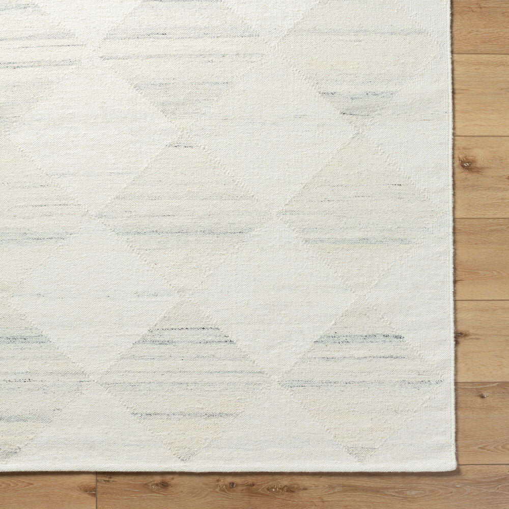 Midyat Black/White Handmade Rug - overhead