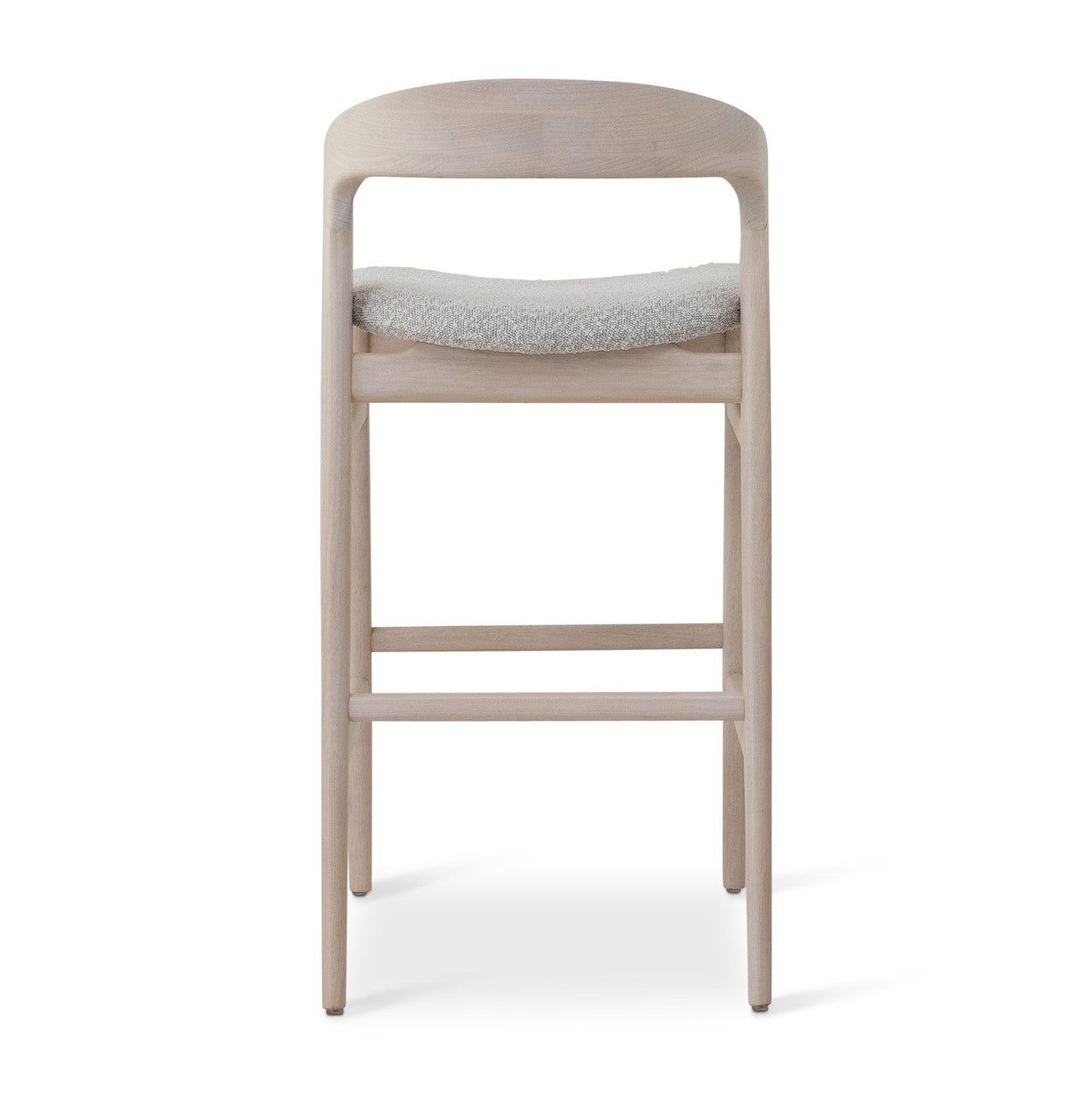 Modern Brazilian - Velma - Bar Stool - Bouclé Crafted Glaze Seat - Nevoa Frame