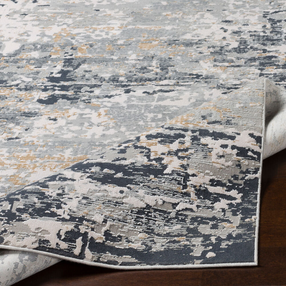 Milano Charcoal/Slate Machine Woven Rug MLN-2301 - fold