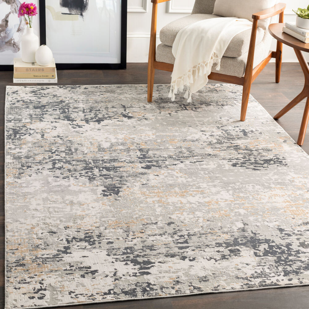 Milano Charcoal/Slate Machine Woven Rug MLN-2301 - roomscene