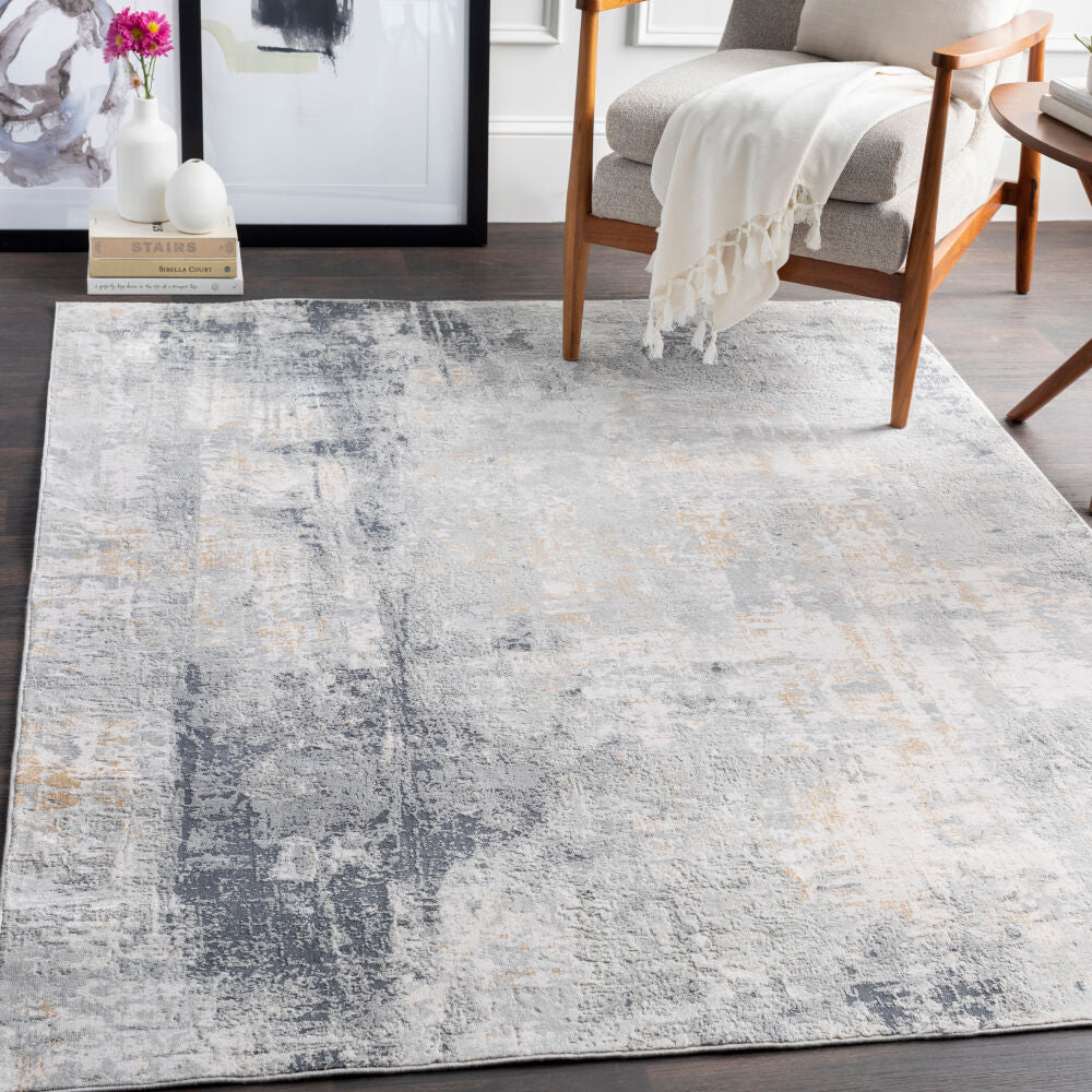 Milano Charcoal/Slate Machine Woven Rug MLN-2304 - roomscene