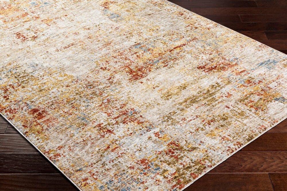 Mona Lisa Burgandy/Tan Machine Woven Rug MNI-2300 - corner