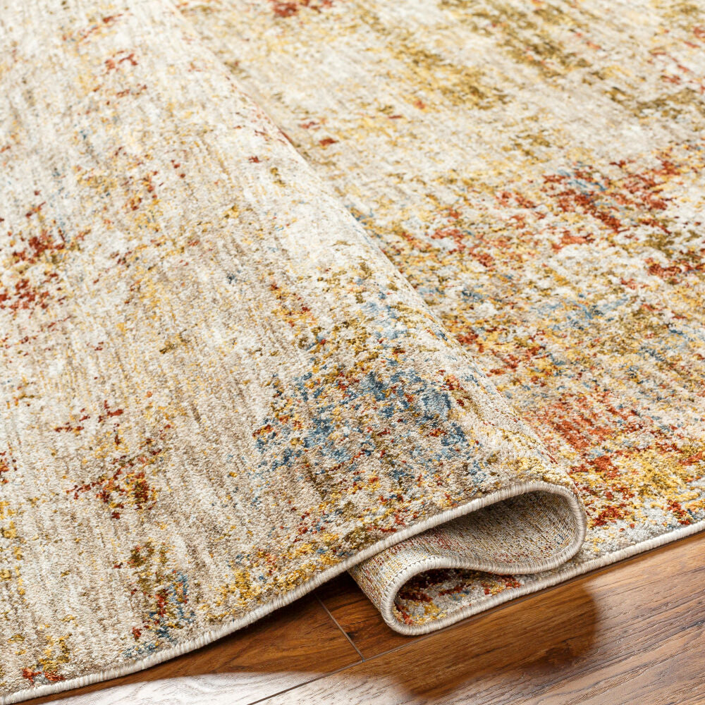 Mona Lisa Burgandy/Tan Machine Woven Rug MNI-2300 - fold