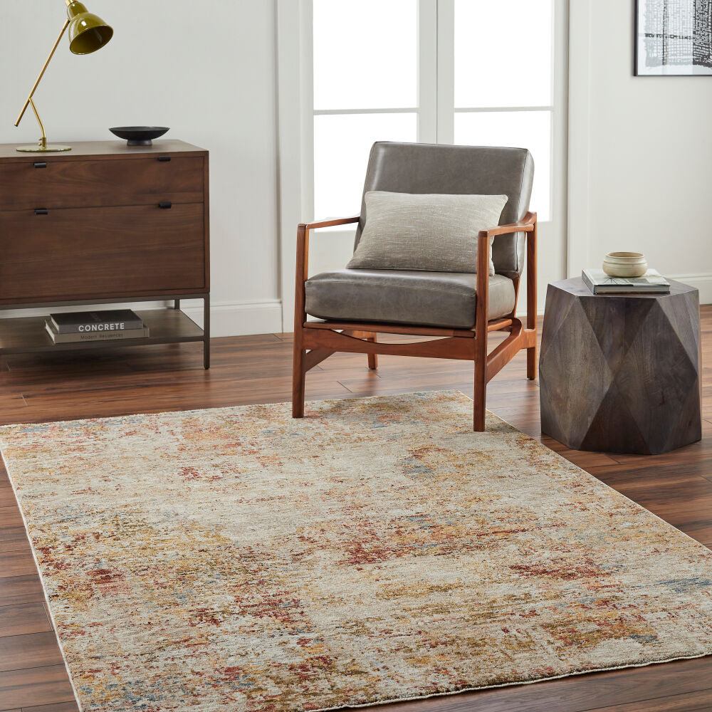 Mona Lisa Burgandy/Tan Machine Woven Rug MNI-2300 - roomscene