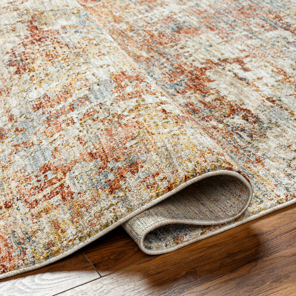 Mona Lisa Burgandy/Tan Machine Woven Rug MNI-2301 - fold