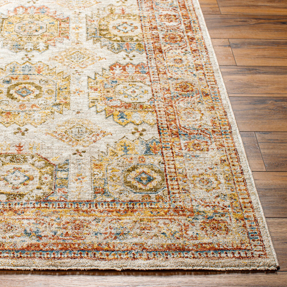 Mona Lisa Burgandy/Tan Machine Woven Rug MNI-2303 - front