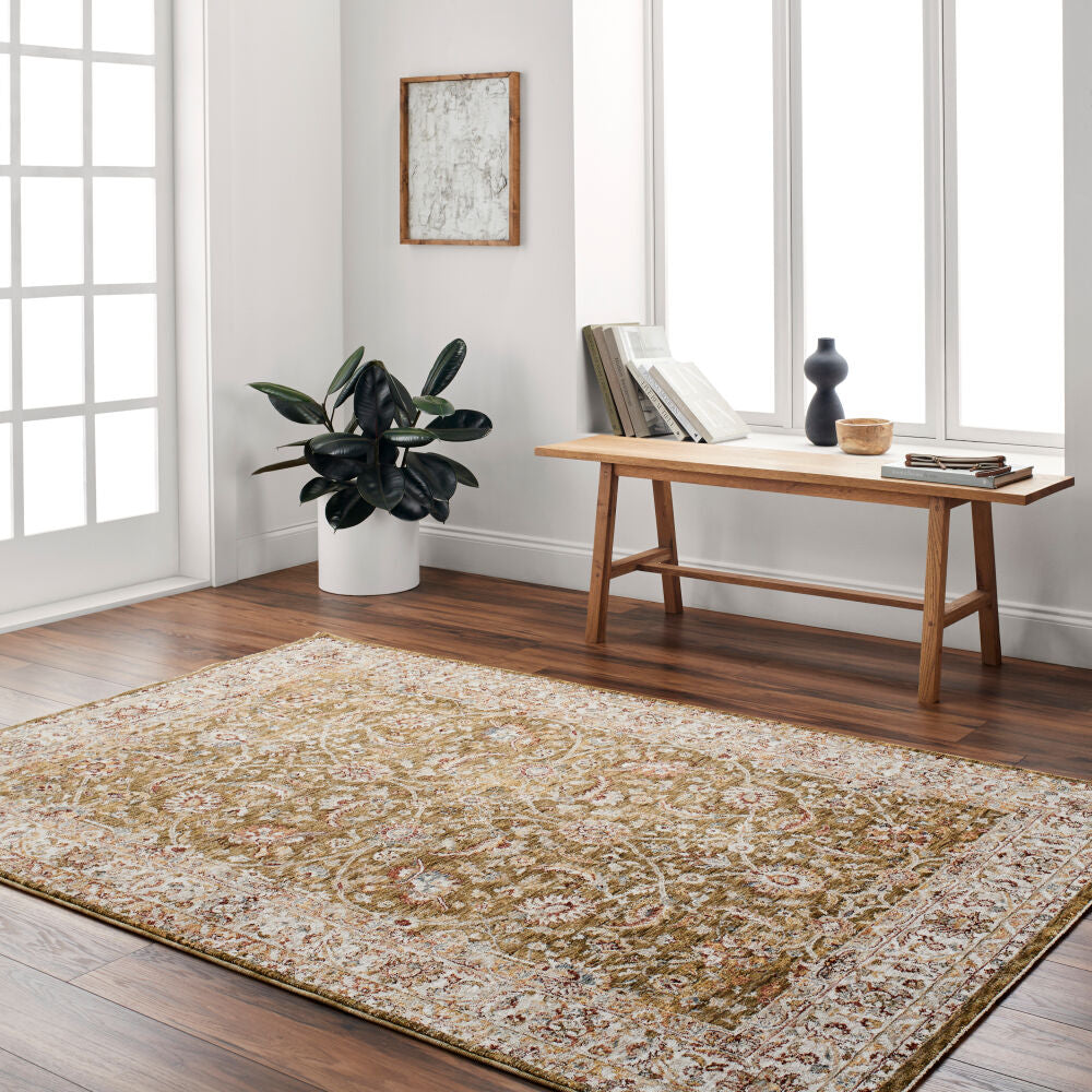 Mona Lisa Burgandy/Tan Machine Woven Rug MNI-2306 - roomscene
