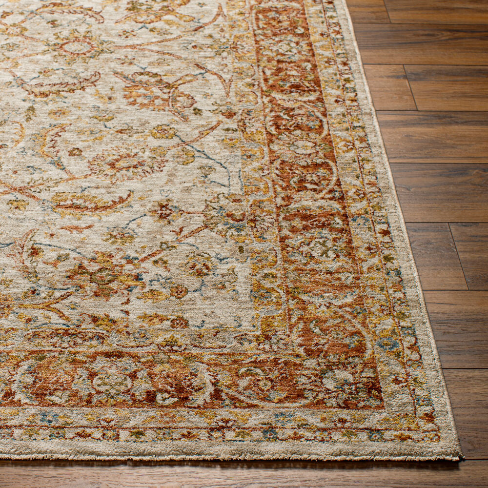 Mona Lisa Burgandy/Tan Machine Woven Rug MNI-2307 - front