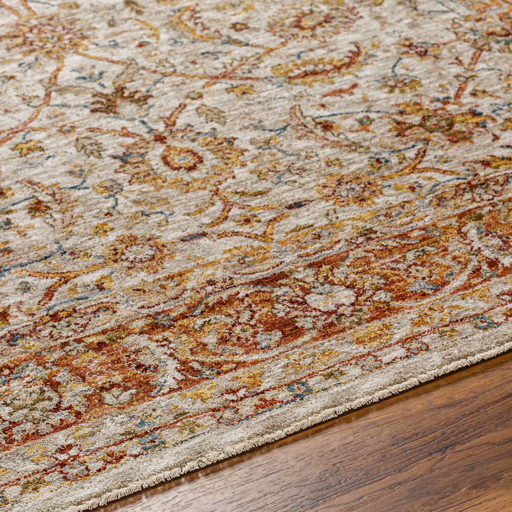 Mona Lisa Burgandy/Tan Machine Woven Rug MNI-2307 - texture