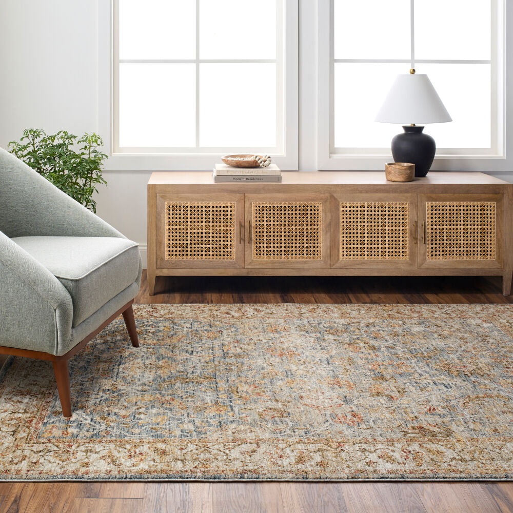 Mona Lisa Burgandy/Tan Machine Woven Rug MNI-2310 - roomscene
