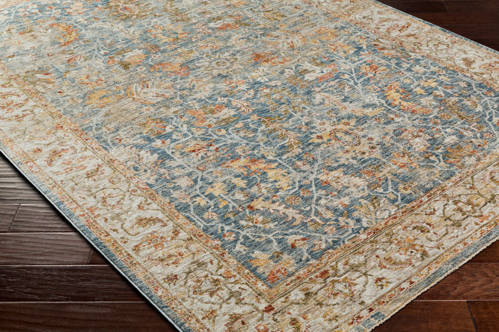 Mona Lisa Burgandy/Tan Machine Woven Rug MNI-2310 - corner