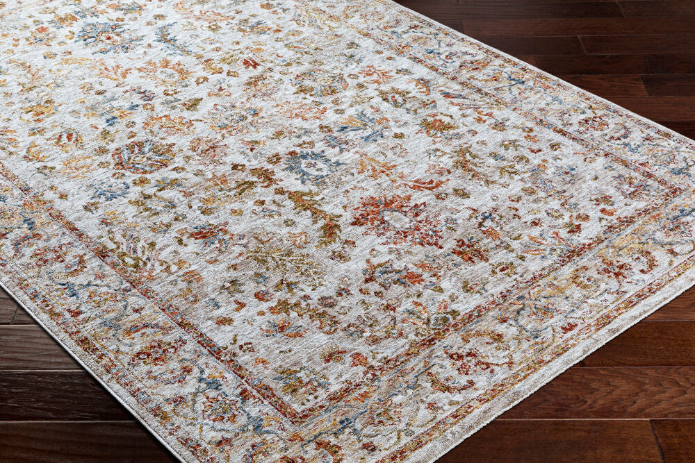 Mona Lisa Burgandy/Tan Machine Woven Rug MNI-2311 - corner