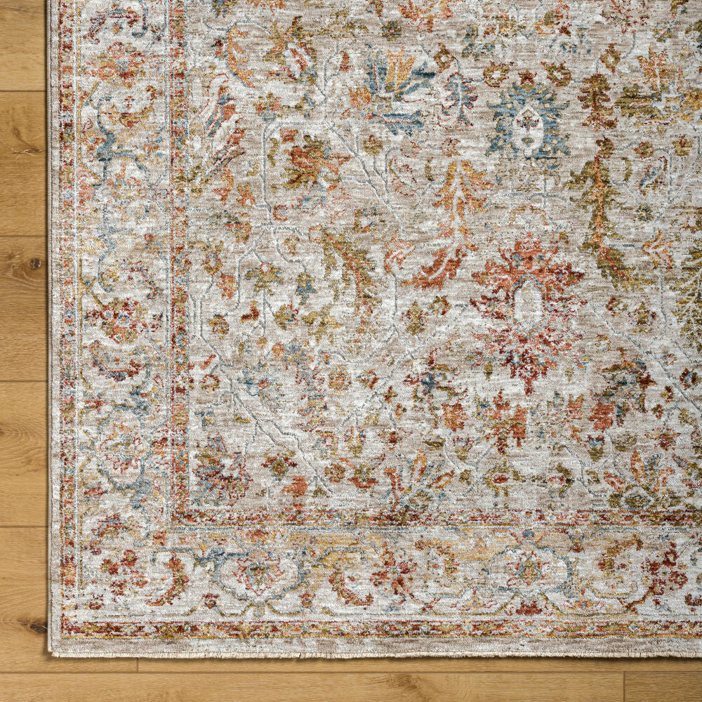 Mona Lisa Burgandy/Tan Machine Woven Rug MNI-2311 - overhead