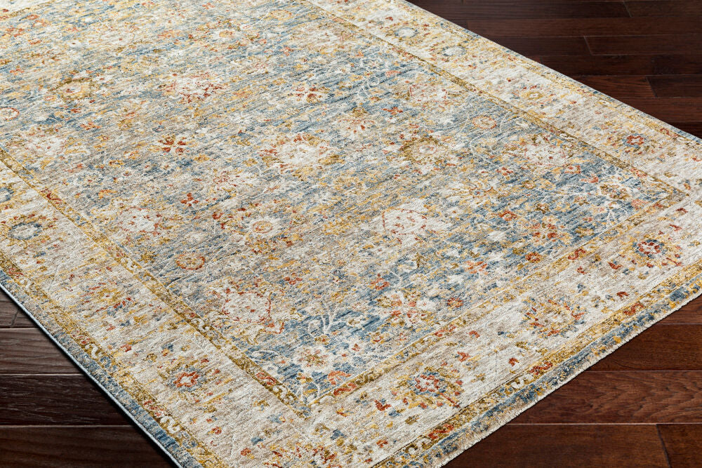 Mona Lisa Burgandy/Tan Machine Woven Rug MNI-2314 - corner