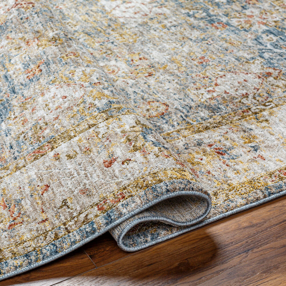 Mona Lisa Burgandy/Tan Machine Woven Rug MNI-2314 - fold