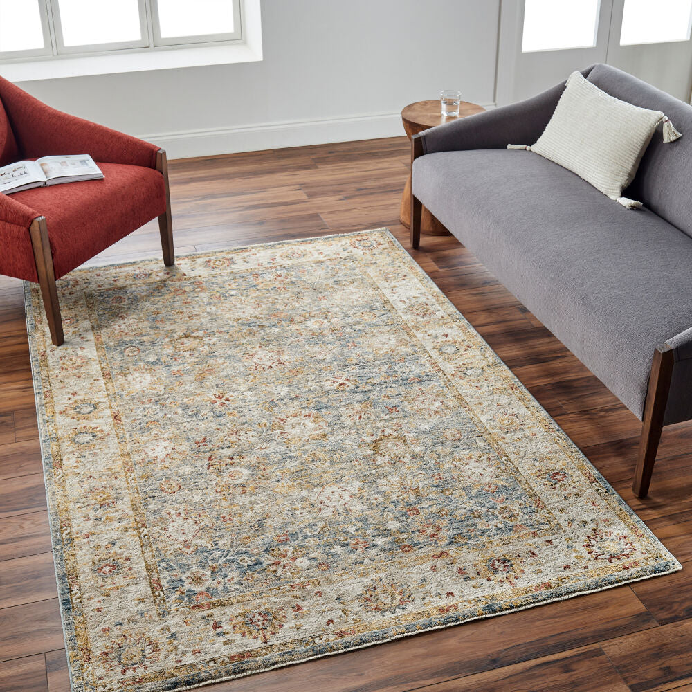 Mona Lisa Burgandy/Tan Machine Woven Rug MNI-2314 - roomscene