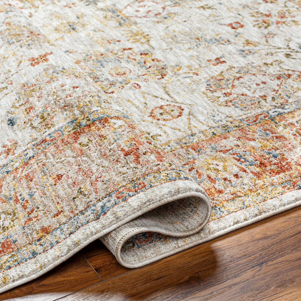 Mona Lisa Burgandy/Tan Machine Woven Rug MNI-2316 - fold