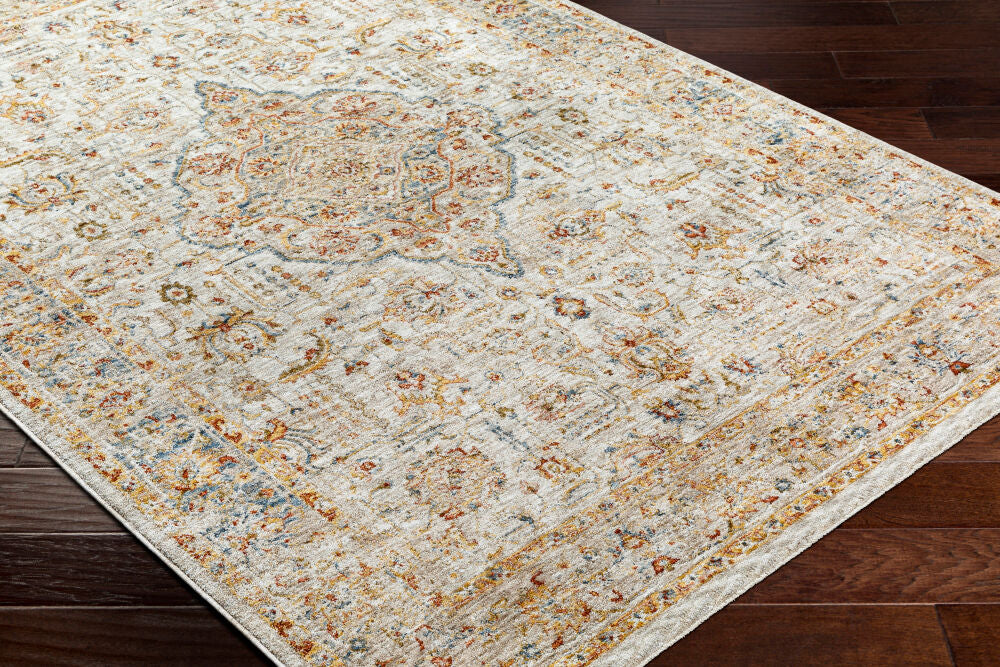 Mona Lisa Burgandy/Tan Machine Woven Rug MNI-2317 - corner