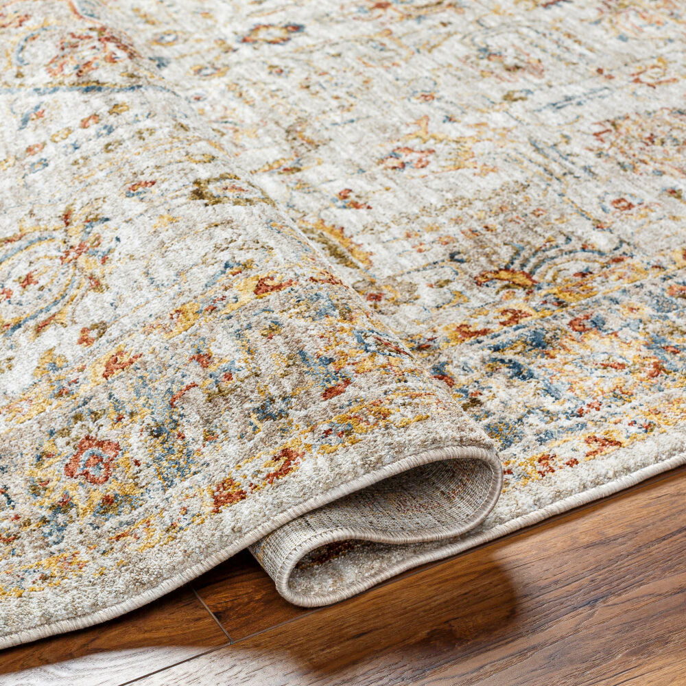 Mona Lisa Burgandy/Tan Machine Woven Rug MNI-2317 - fold