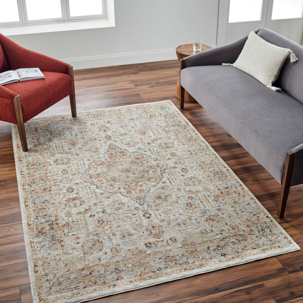 Mona Lisa Burgandy/Tan Machine Woven Rug MNI-2317 - roomscene