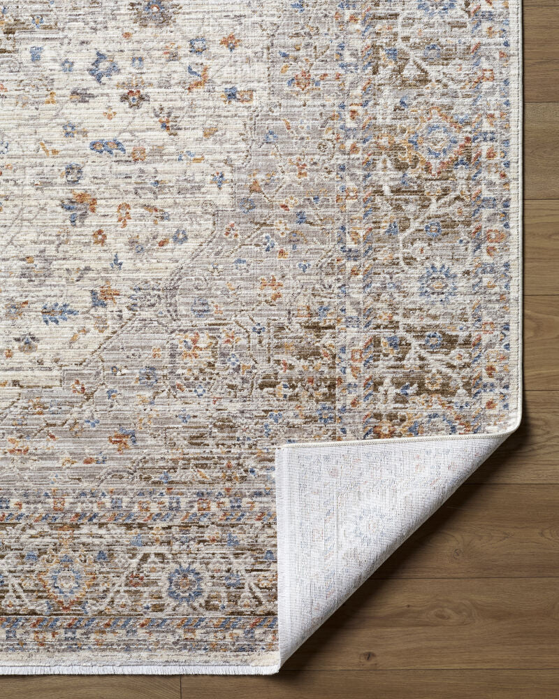 Montreux Denim/Tan Machine Woven Rug MNX-2301 - fold