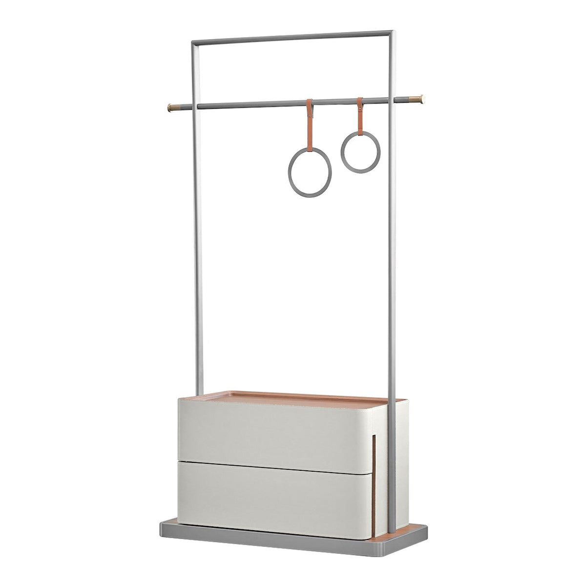 Valet Hallway coat rack 2-drawer Cream by Mobital - image 1