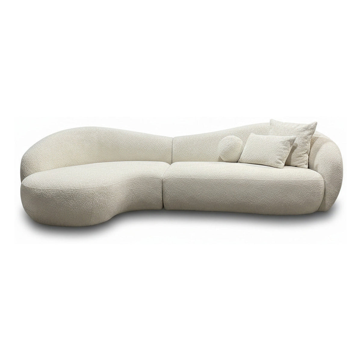 Loop Sectional Chaise Facing Left 2-Piece Doodle Blanco by Mobital - image 1