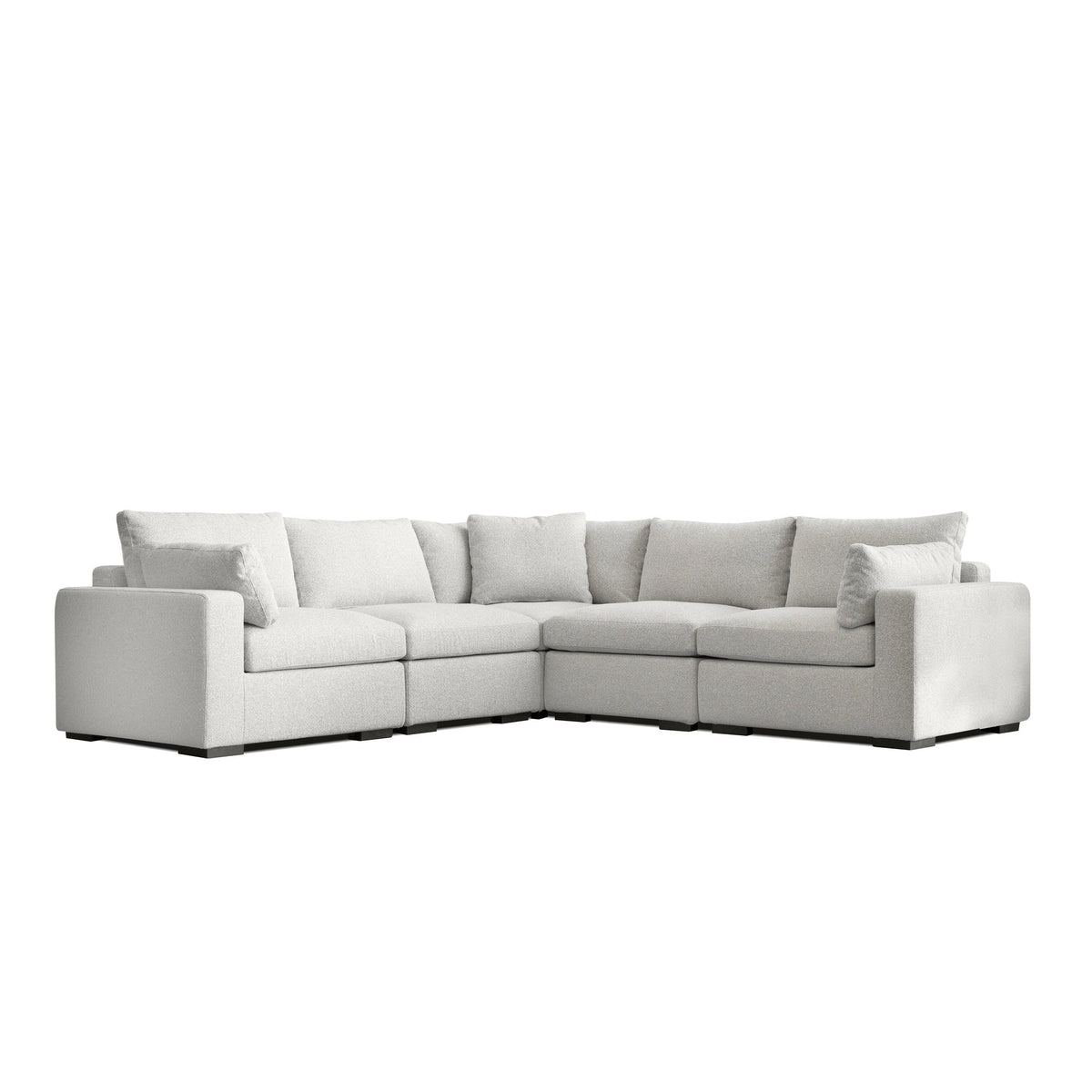 Alta Sectional 5-Piece Oat Tweed by Mobital - image 1