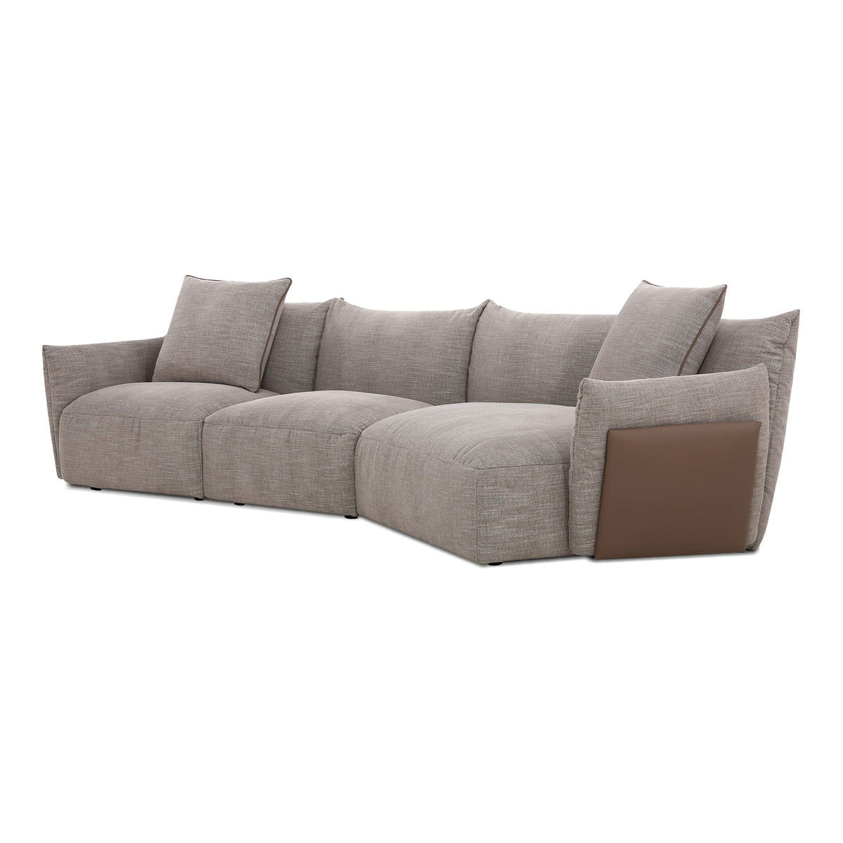Xander Sectional Chaise Facing Right Hemp by Mobital - image 1