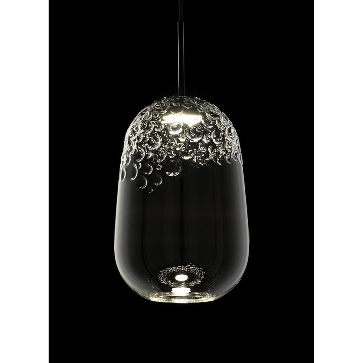 Galu Pendant Lamp in black/ glass by Mobital - image 1