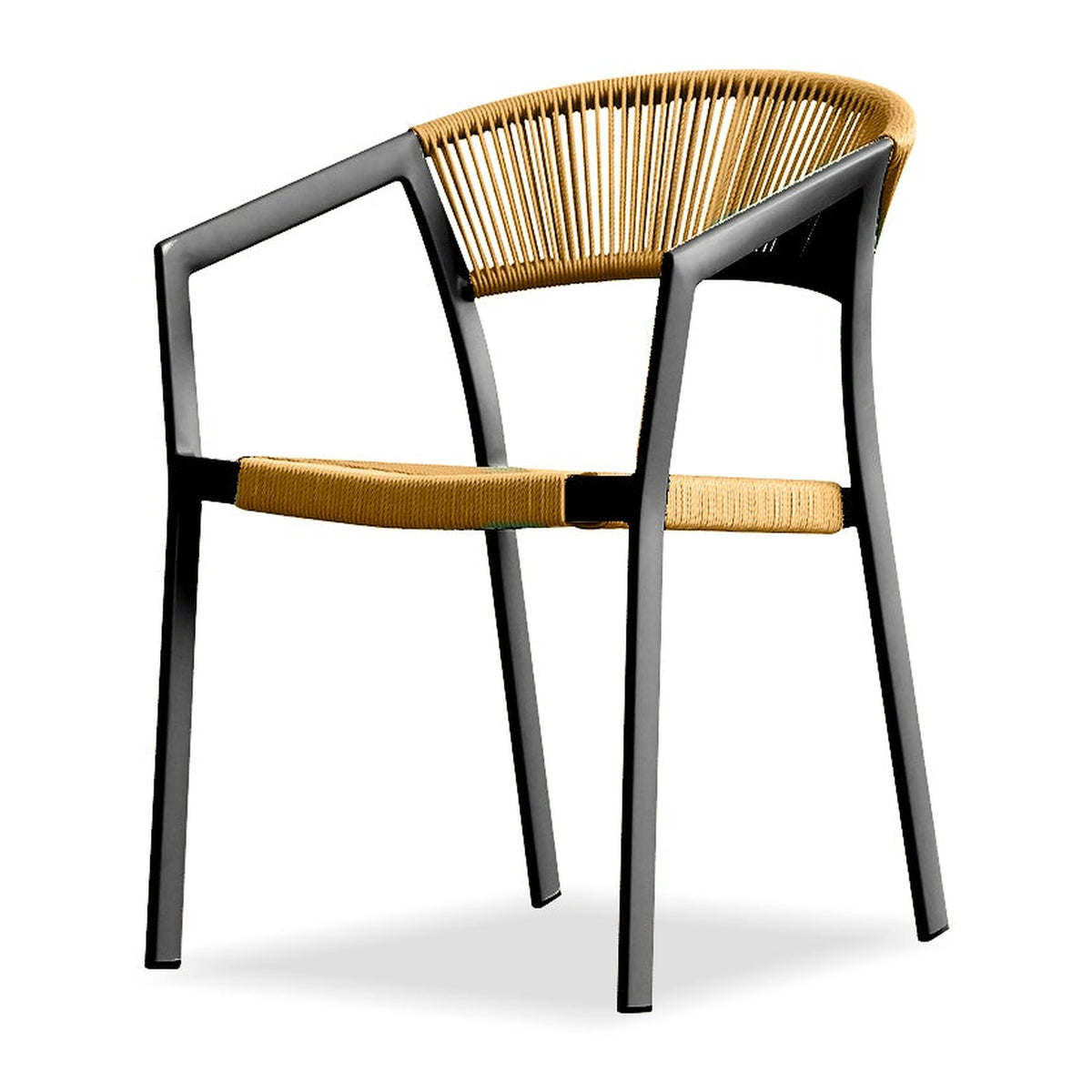 Soria Dining Armchair in Natural Sand Poly Rope by Mobital - image 1