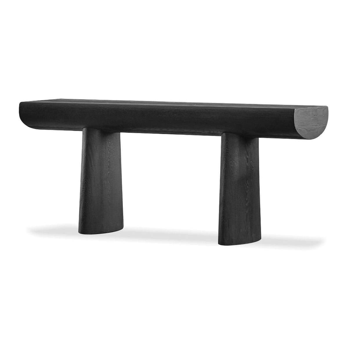 Tundra Console Table in Sandblasted Matte Black Pine by Mobital - image 1