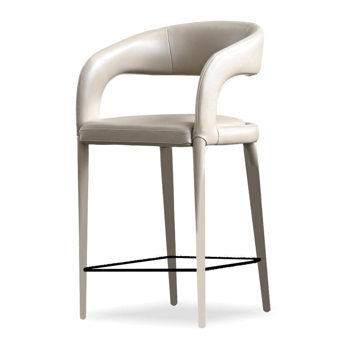 Avalon Counter Stool Studio Taupe Pebbled Leather by Mobital - image 1