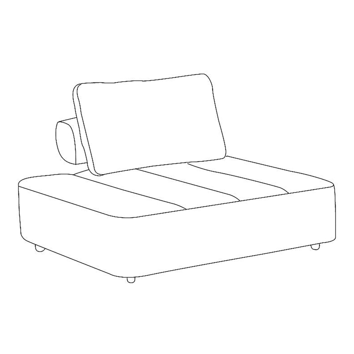 Flux Open Facing Left 2-Seater Crema by Mobital - image 1