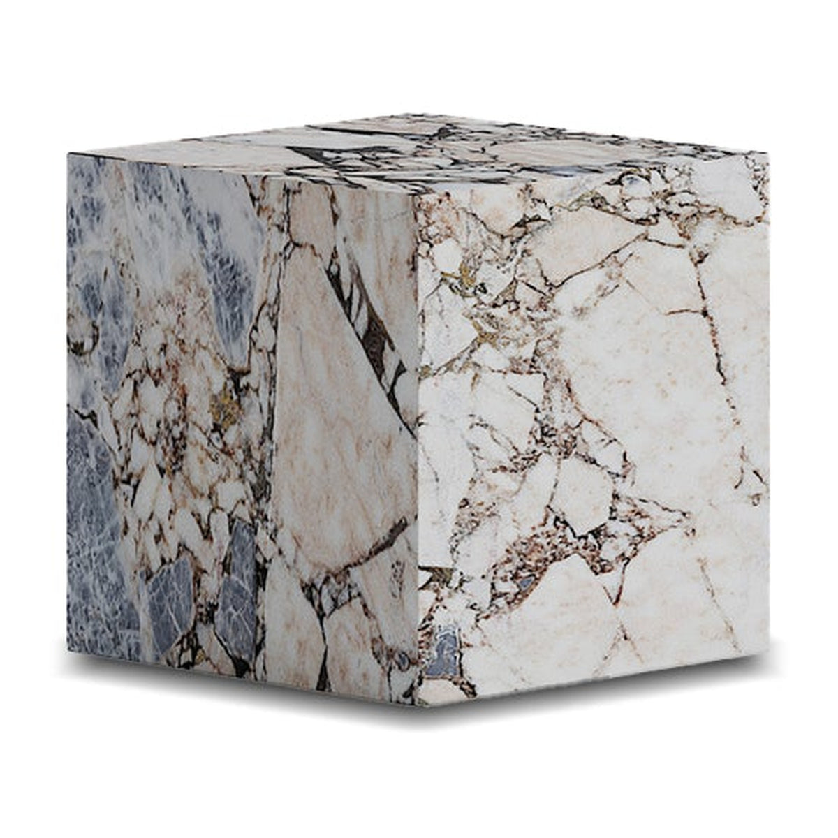 Plinth End Table Low Calacatta Viola by Mobital - image 1