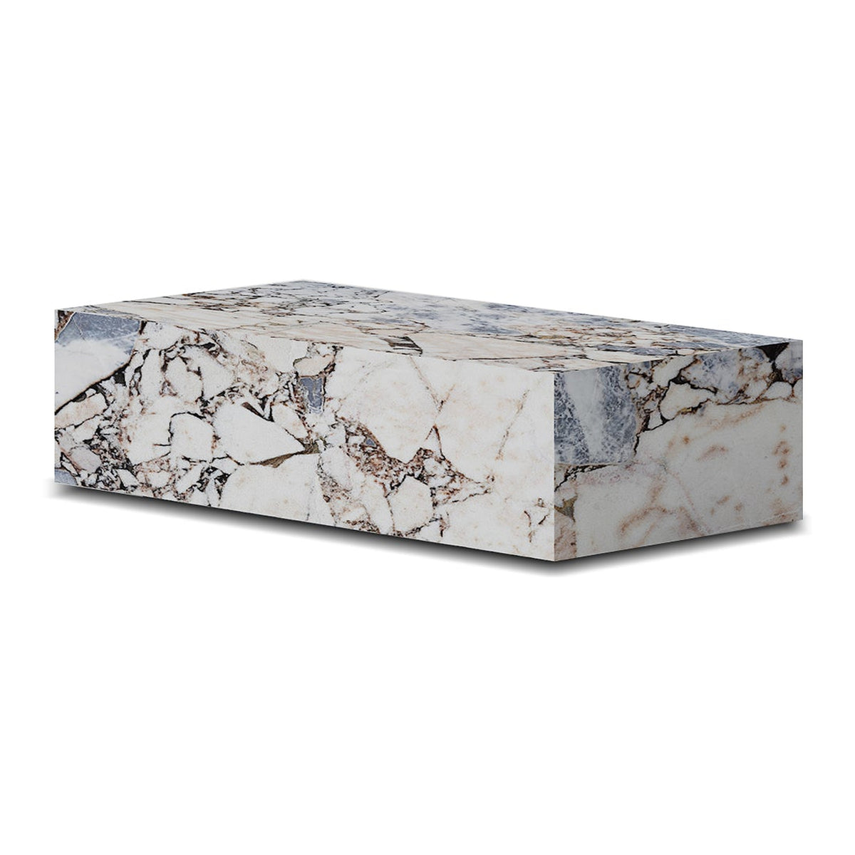 Plinth Coffee Table Rectangular Calacatta Viola by Mobital - image 1