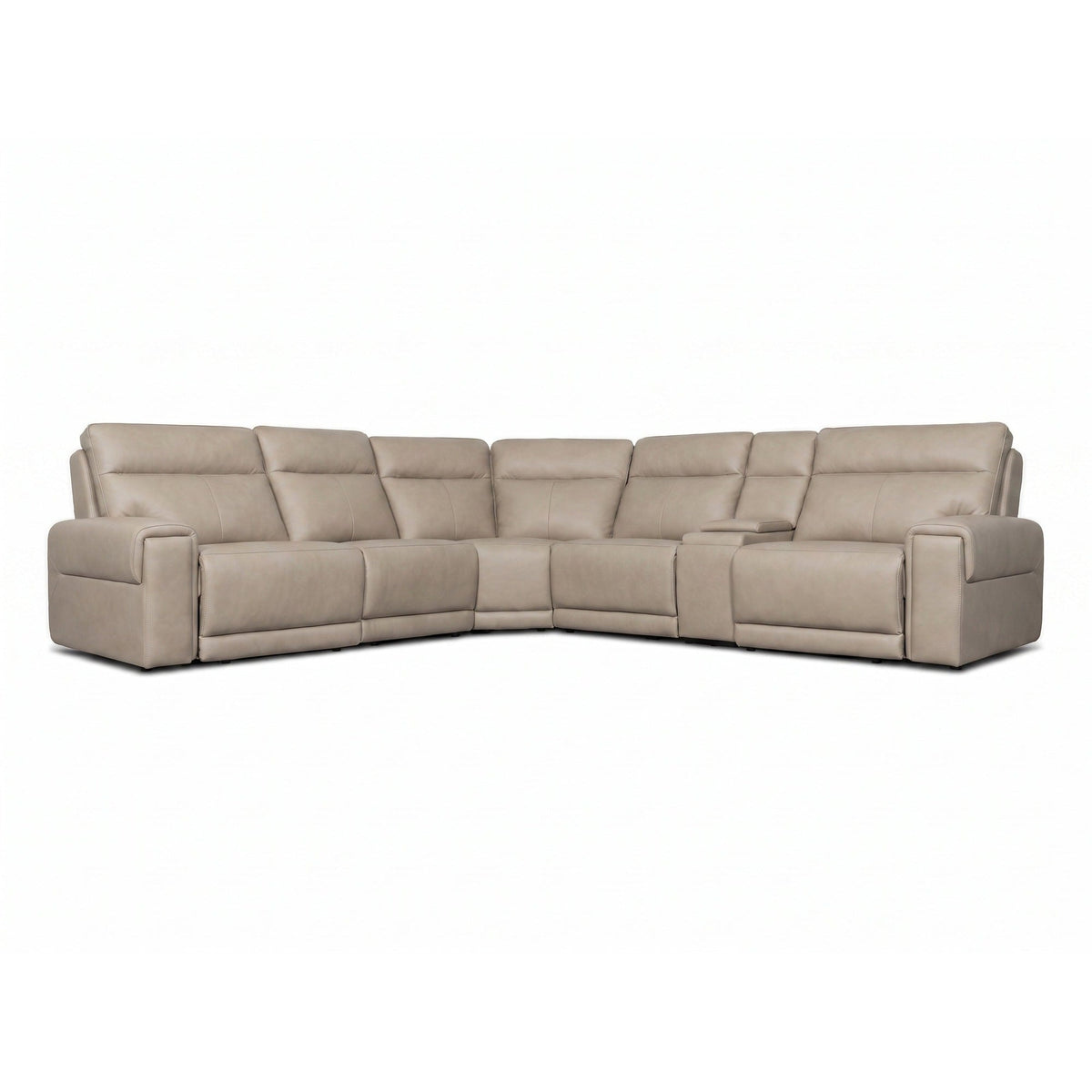 Shift Sectional 6-Piece with 2 Recliner Ajax Light Stone by Mobital - image 1