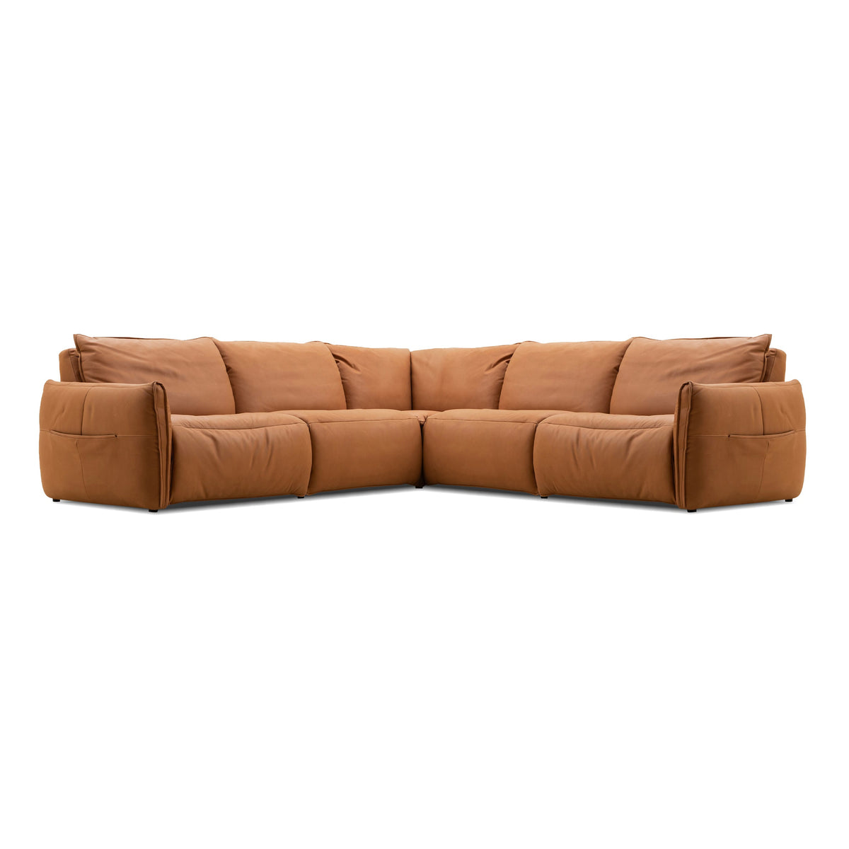 Altero Sectional (3 Electric Motion Pieces) 5-Piece Cognac by Mobital - image 1