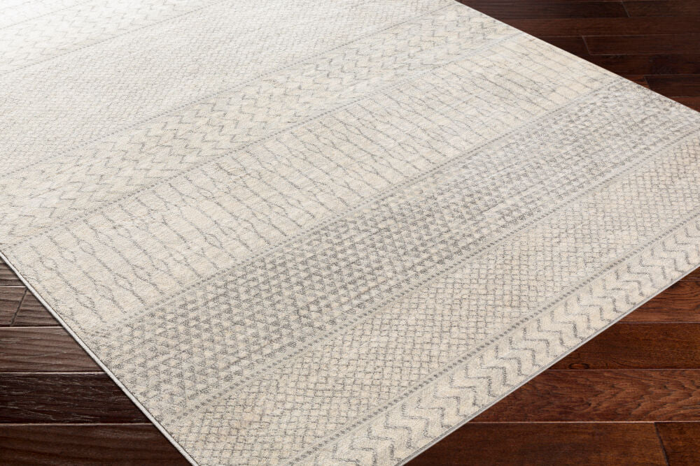 Monaco Gray/Silver Gray Machine Woven Rug MOC-2306 - corner