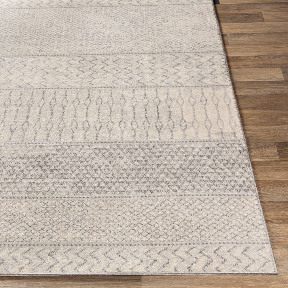 Monaco Gray/Silver Gray Machine Woven Rug MOC-2306 - front