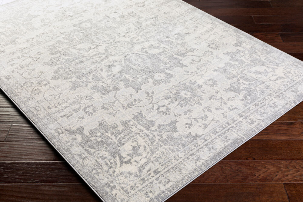 Monaco Gray/Silver Gray Machine Woven Rug MOC-2328 - corner