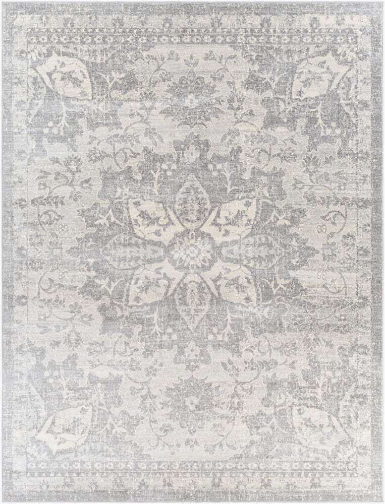Monaco Gray/Silver Gray Machine Woven Rug MOC-2328 - 2' x 2'11"