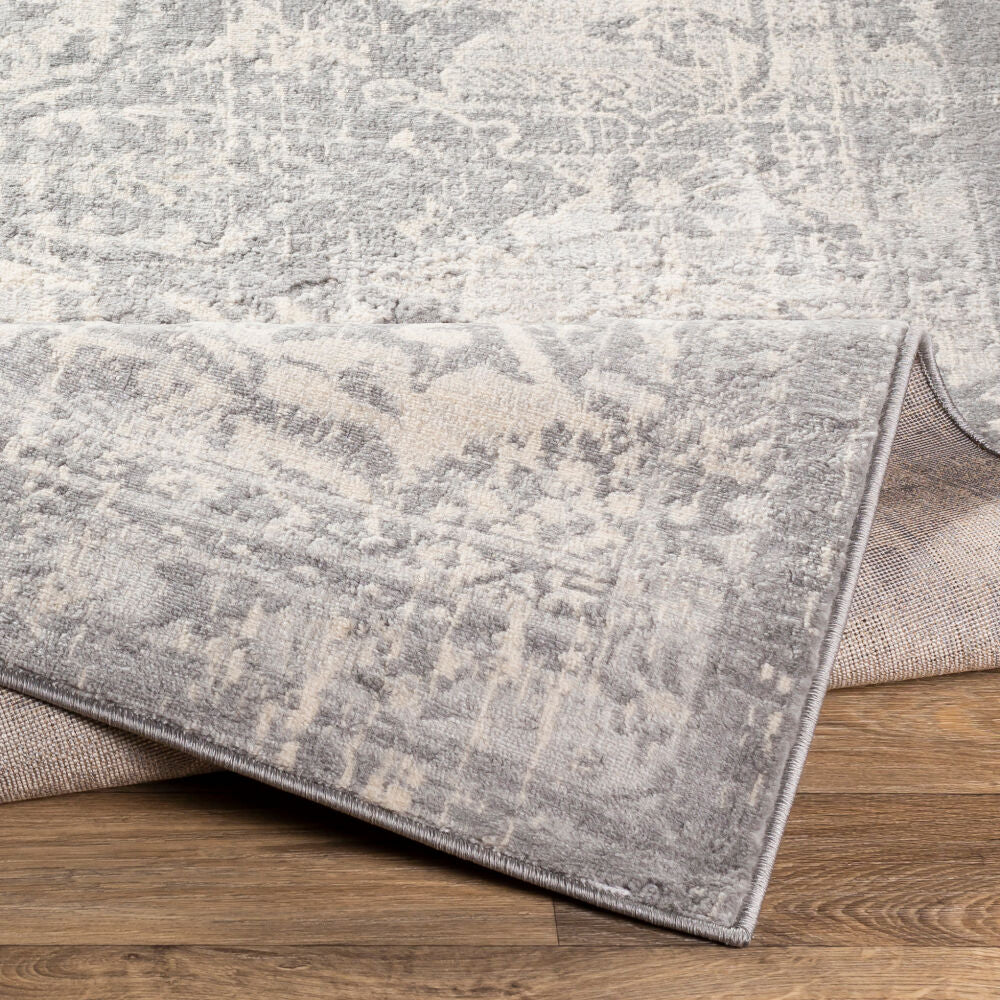 Monaco Gray/Silver Gray Machine Woven Rug MOC-2328 - fold