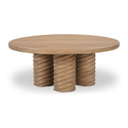 Treccia Round Coffee Table Oak by Moe's Home Collection