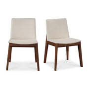 Deco Dining Chair Cream White PVC - Set Of Two by Moe's Home Collection