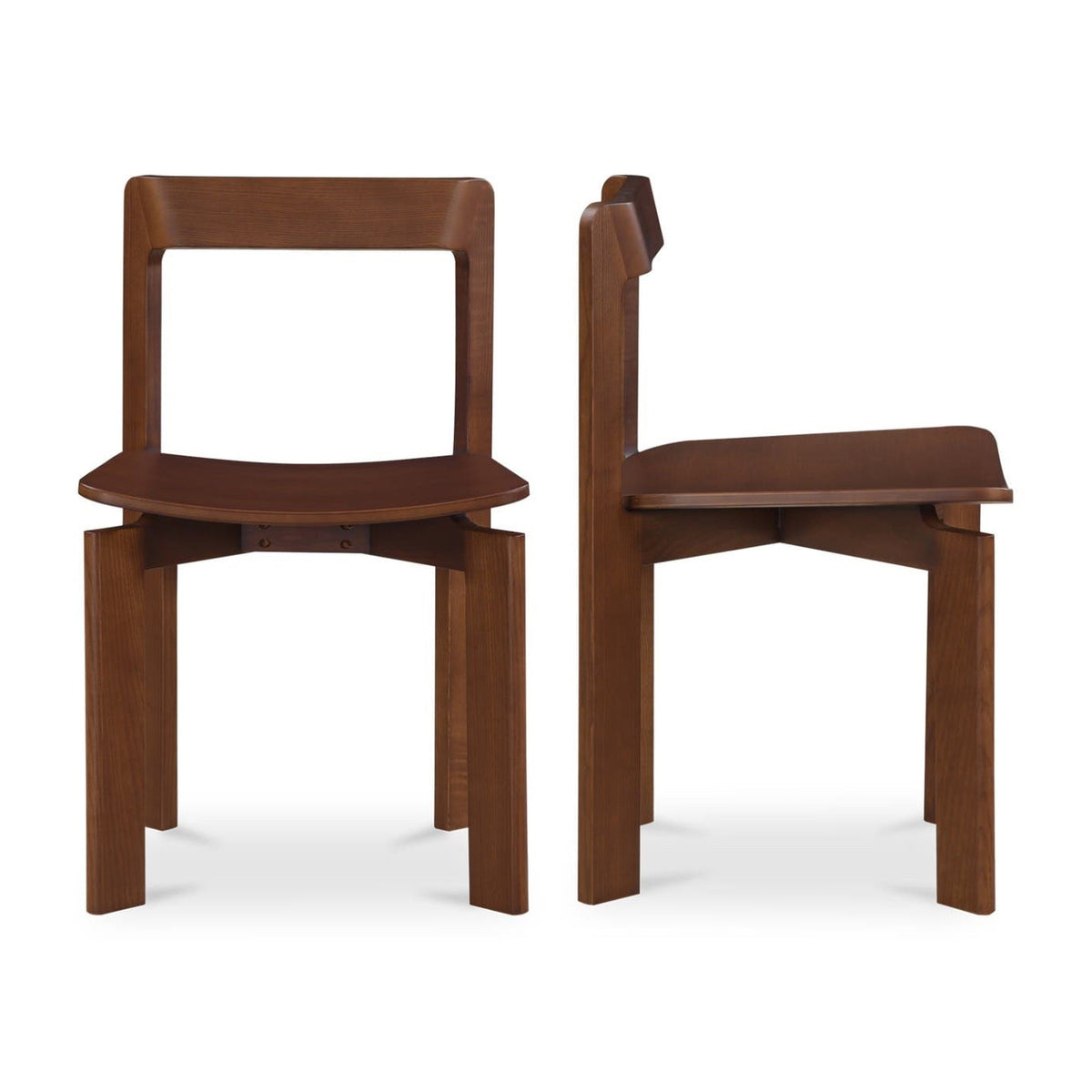 Daifuku Dining Chair Brown – Set Of Two by Moe's Home Collection