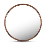 Alcott Small Round Mirror Walnut by Moe's Home Collection