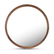 Alcott Large Round Mirror Walnut by Moe's Home Collection